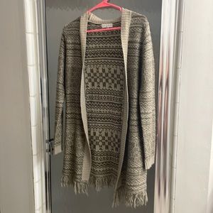 Knee length sweater